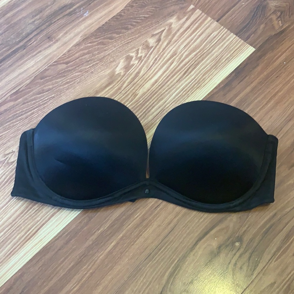 VS Black Strapless Push Up Bra 34C